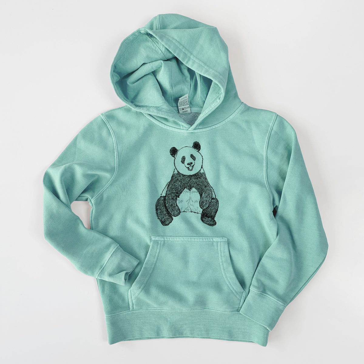 Ailuropoda melanoleuca - Giant Panda Sitting - Youth Pigment Dyed Hoodie