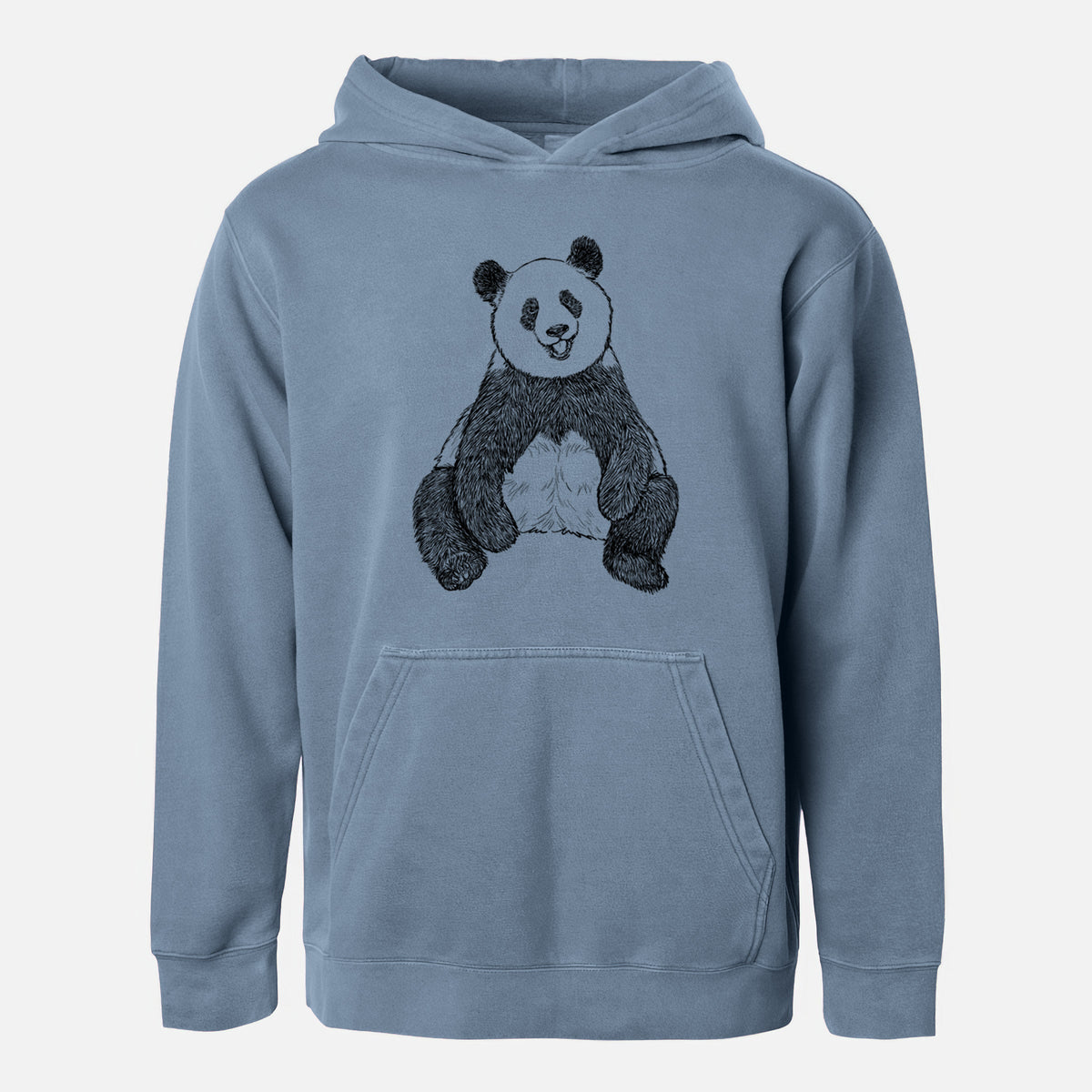 Ailuropoda melanoleuca - Giant Panda Sitting - Youth Pigment Dyed Hoodie