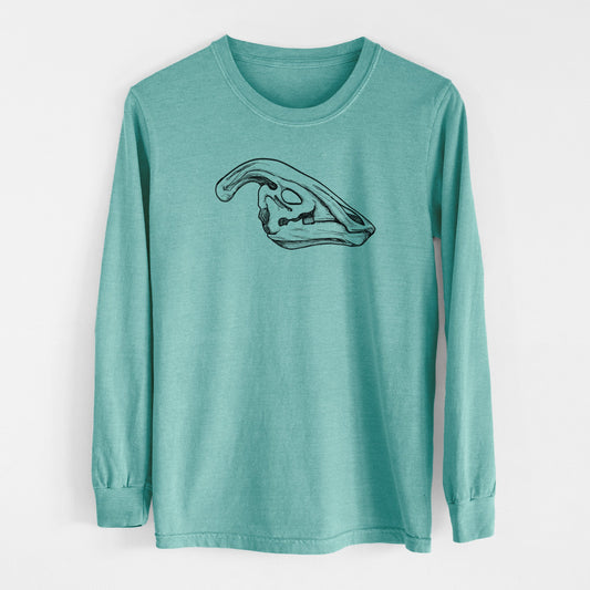 Parasaurolophus Skull - Men's Heavyweight 100% Cotton Long Sleeve