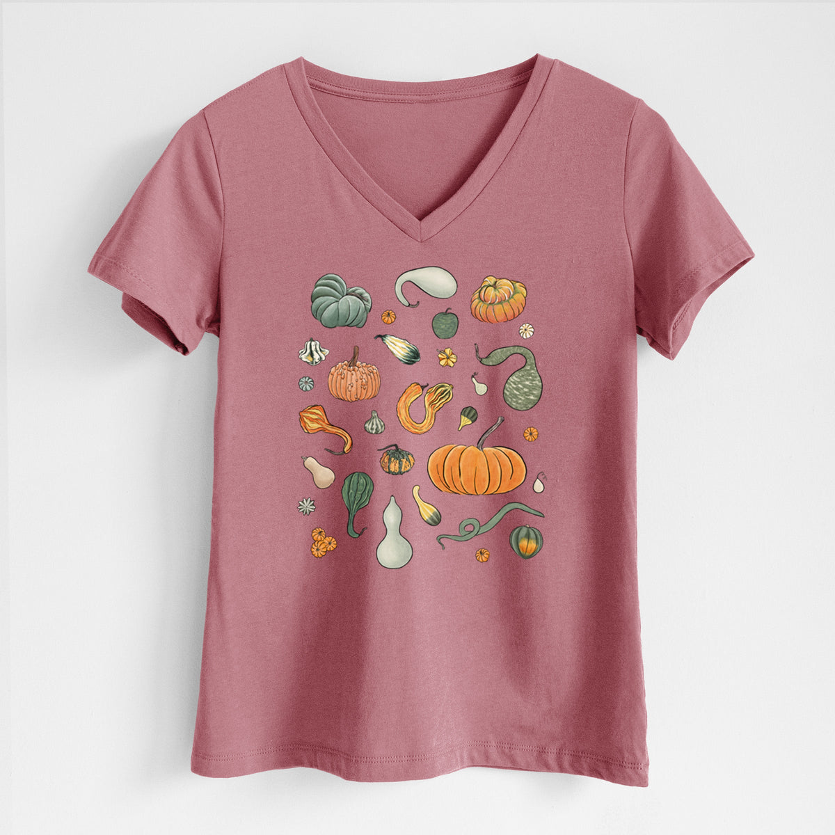 Pumpkin Patch Finds - Women's Lightweight Relaxed Fit 100% Cotton V-neck