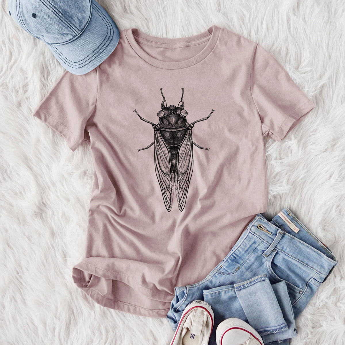 Pharoh Cicada - Magicicada septendecim - Women's Lightweight Relaxed Fit 100% Cotton Crewneck