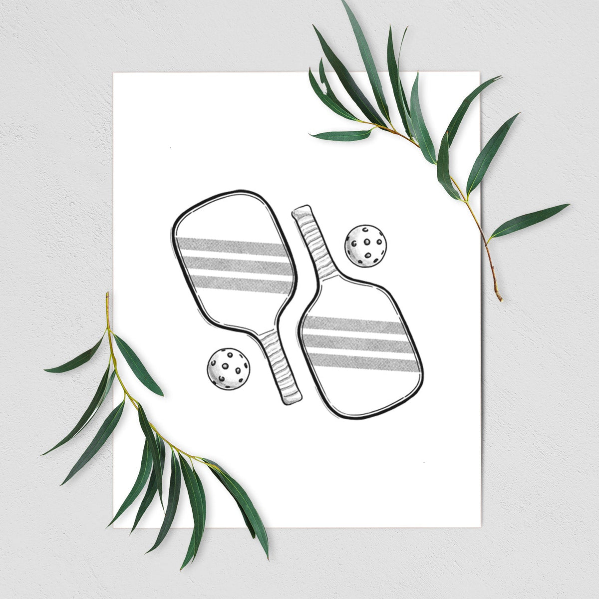 Pickleball Paddle Set - Fine Art Print
