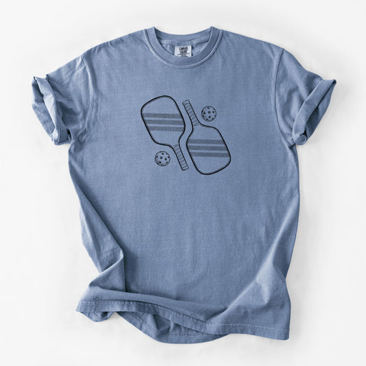 Pickleball Paddle Set - Unisex Comfort Colors Garment-Dyed Heavyweight T-shirt