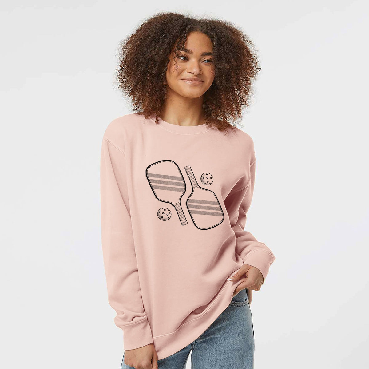 Pickleball Paddle Set - Unisex Pigment Dyed Crew Sweatshirt