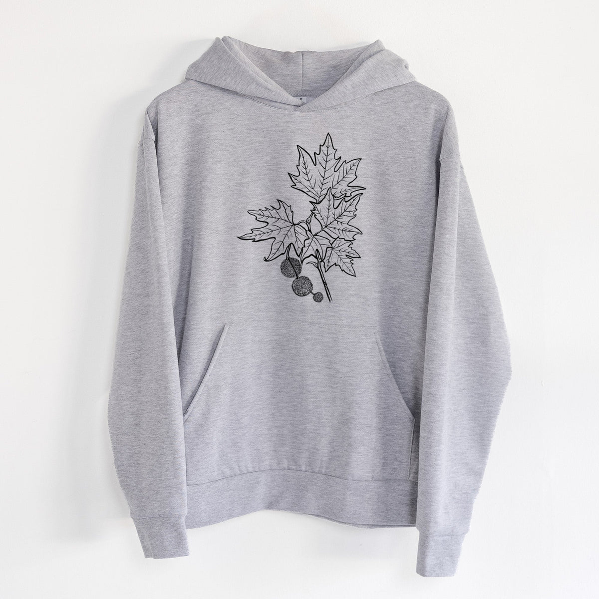 Platanus Orientalis - Oriental Plane Tree Stem with Leaves  - Statement Midweight Hoodie