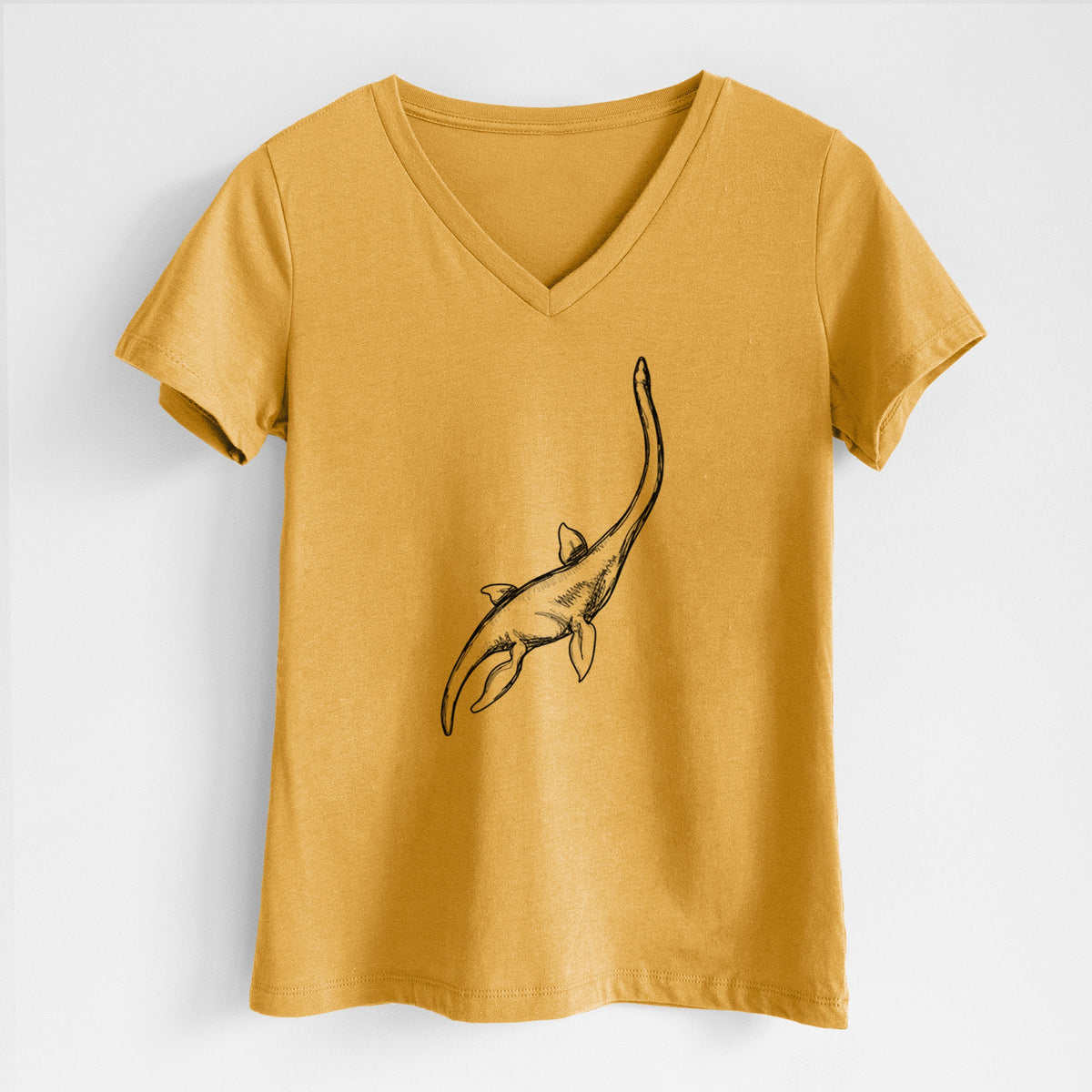 Plesiosaur - Women's Lightweight Relaxed Fit 100% Cotton V-neck (Copy)