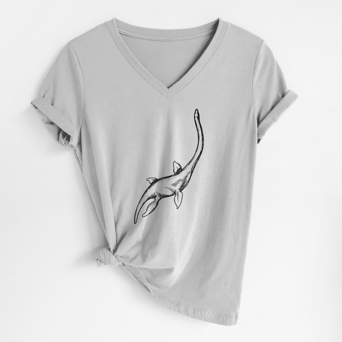 Plesiosaur - Women's Lightweight Relaxed Fit 100% Cotton V-neck (Copy)