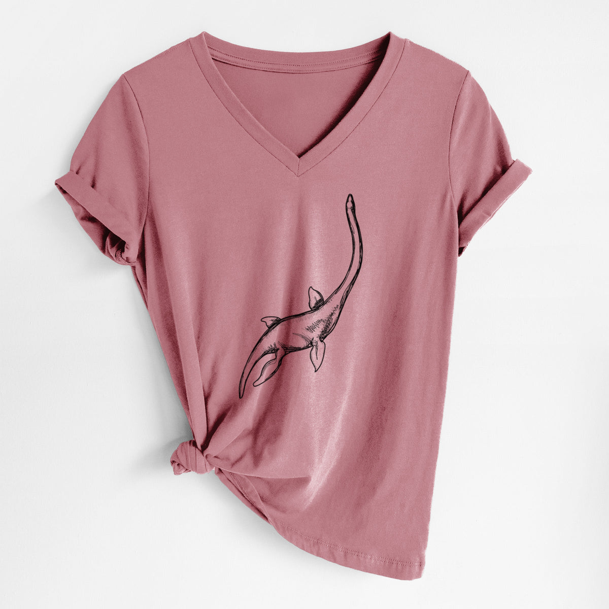 Plesiosaur - Women's Lightweight Relaxed Fit 100% Cotton V-neck (Copy)