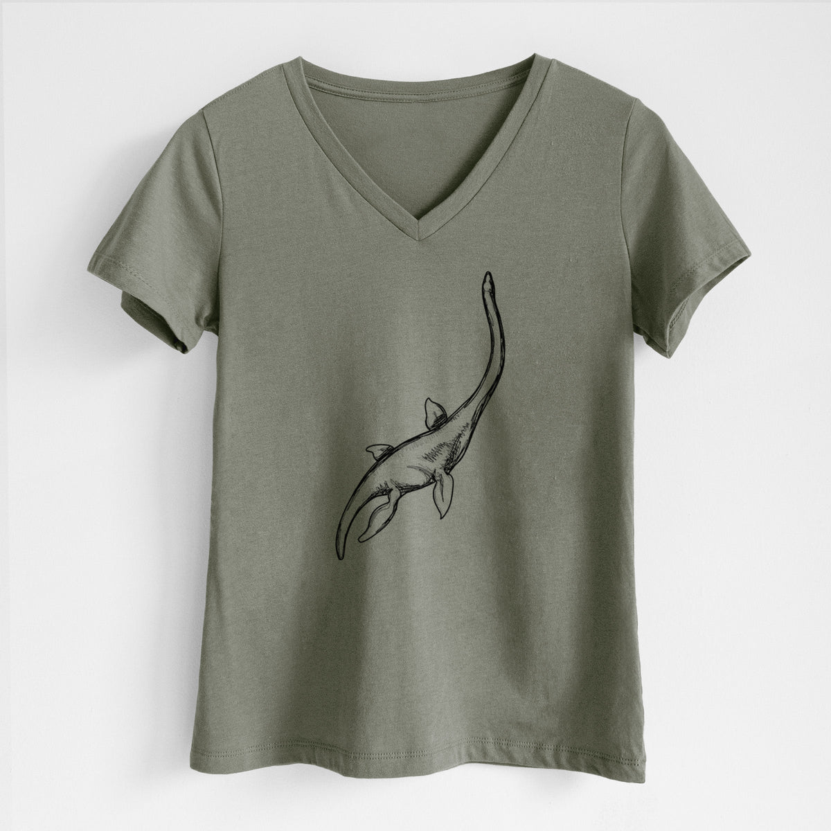 Plesiosaur - Women's Lightweight Relaxed Fit 100% Cotton V-neck (Copy)