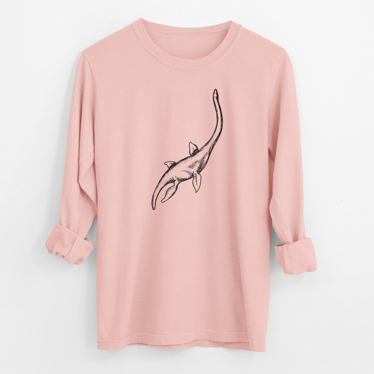 Plesiosaur - Plesiosaurus Dolichodeirus - Men's Heavyweight 100% Cotton Long Sleeve