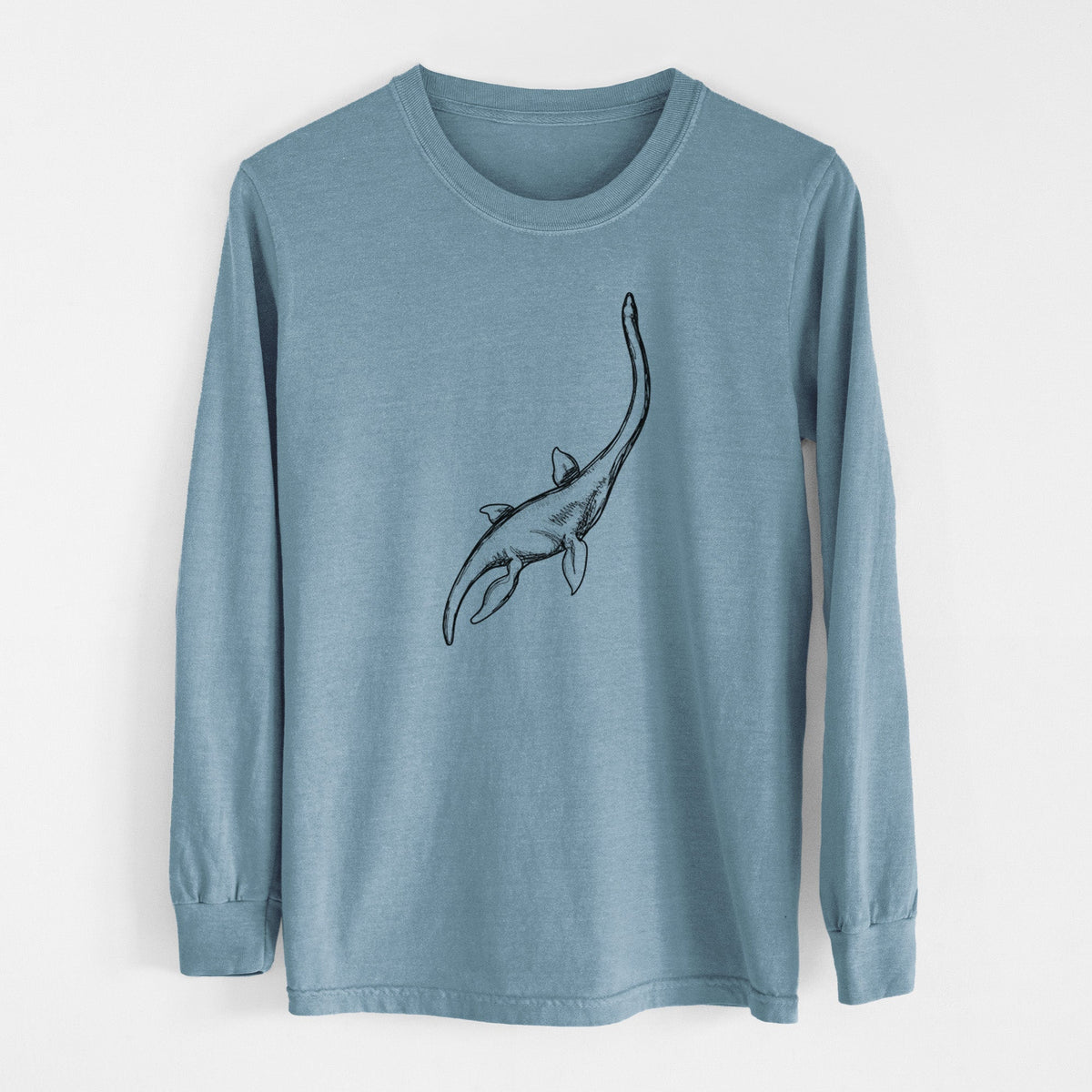 Plesiosaur - Plesiosaurus Dolichodeirus - Men's Heavyweight 100% Cotton Long Sleeve