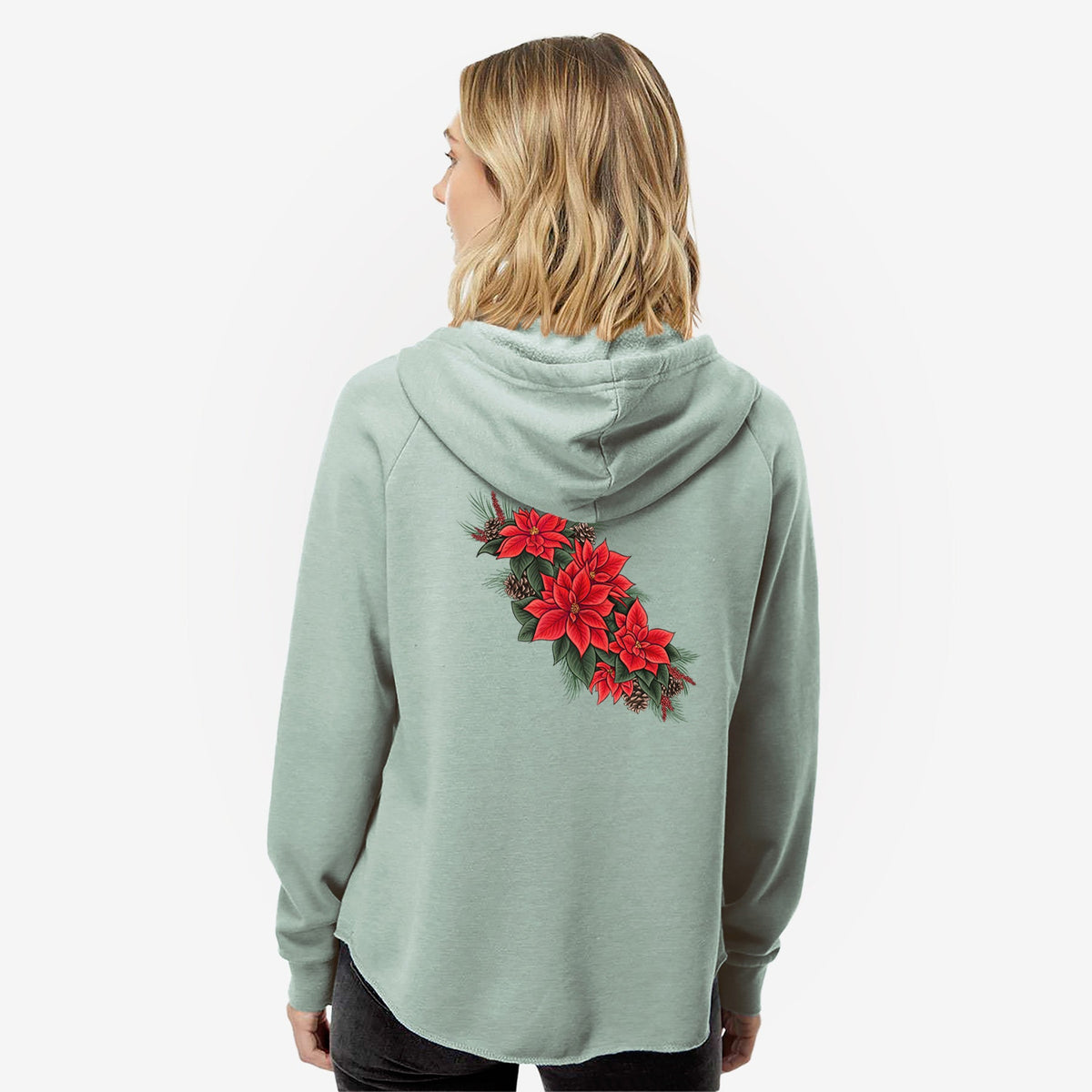 Poinsettia - Women's Cali Wave Zip-Up Sweatshirt