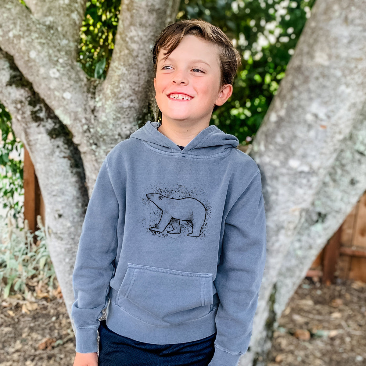 Polar Bear - Youth Pigment Dyed Hoodie