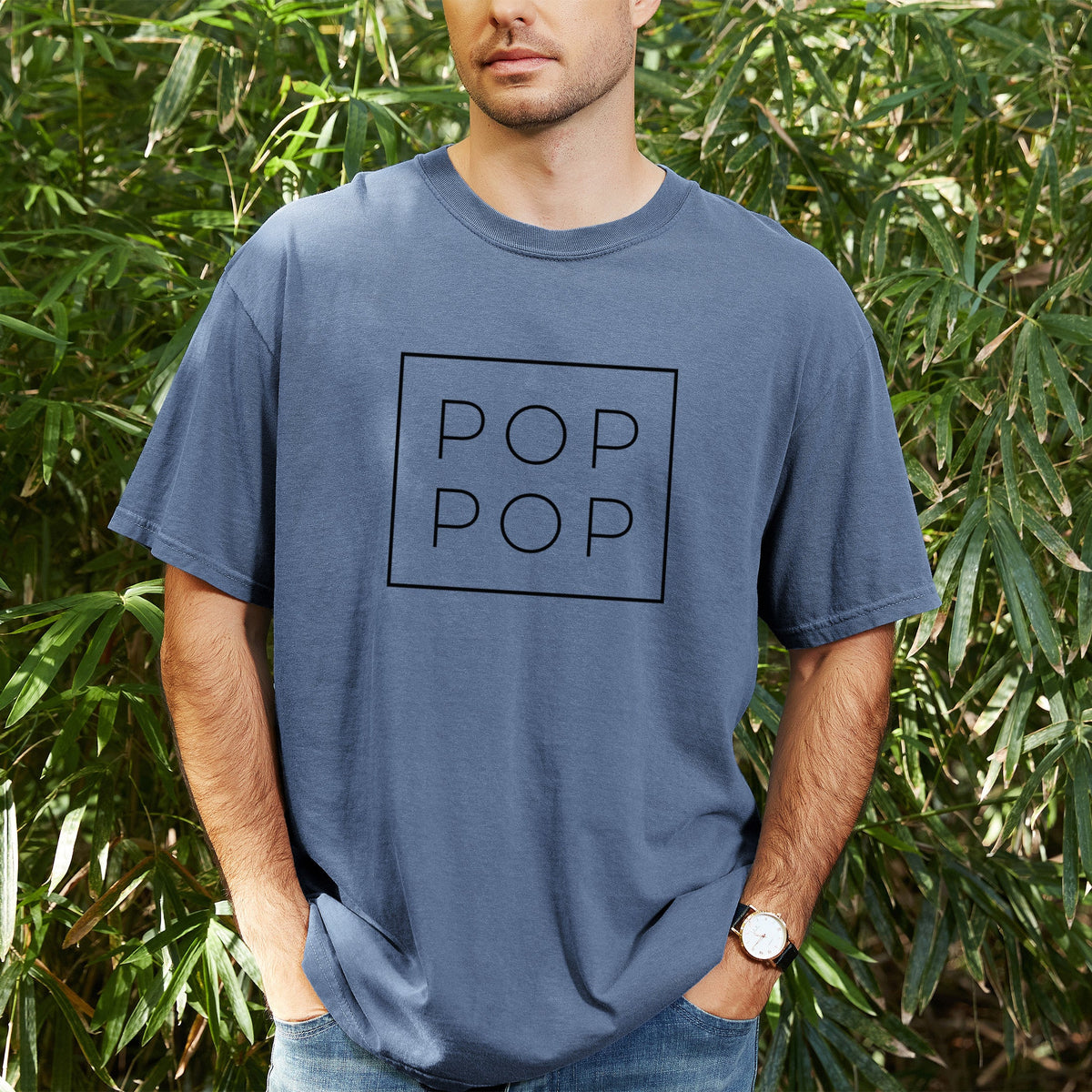 Pop Pop Boxed - Unisex Comfort Colors Garment-Dyed Heavyweight T-shirt