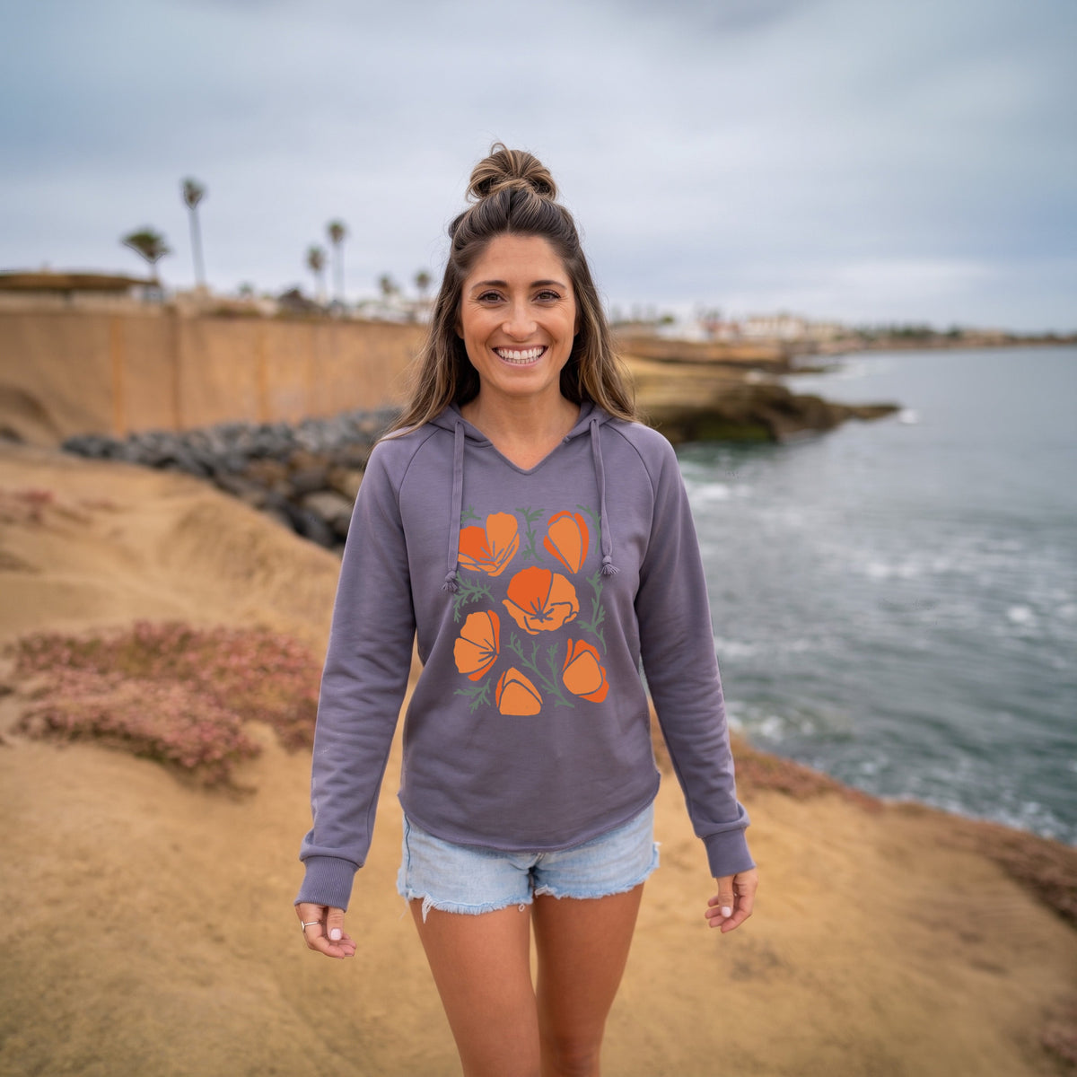 Poppy Vibes - Cali Wave Hooded Sweatshirt