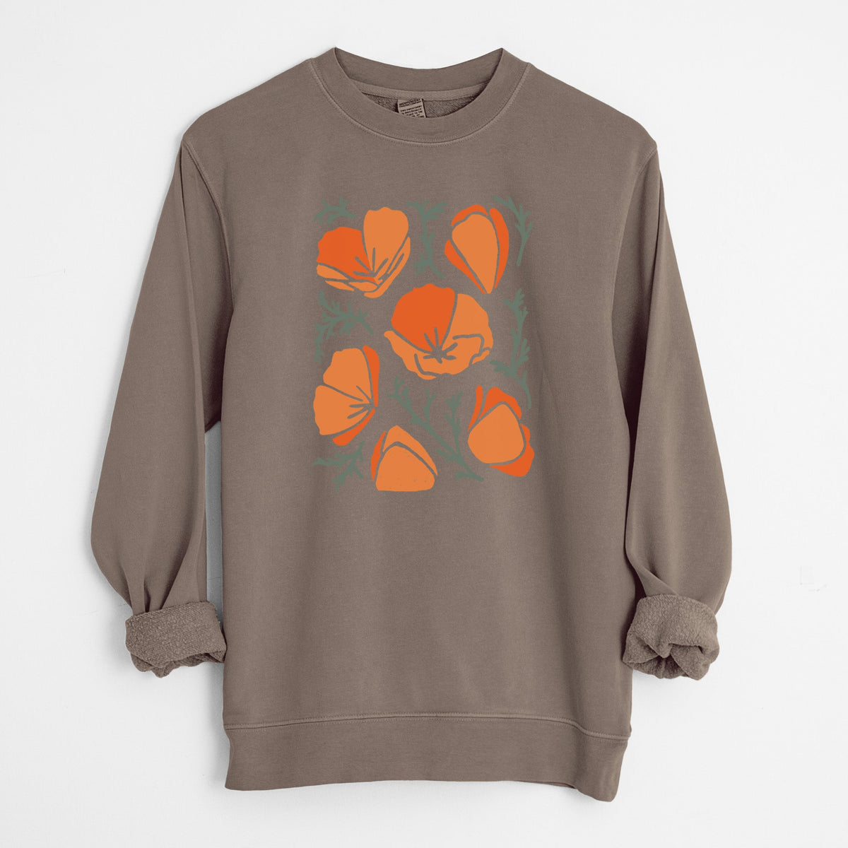 Poppy Vibes - Unisex Pigment Dyed Crew Sweatshirt