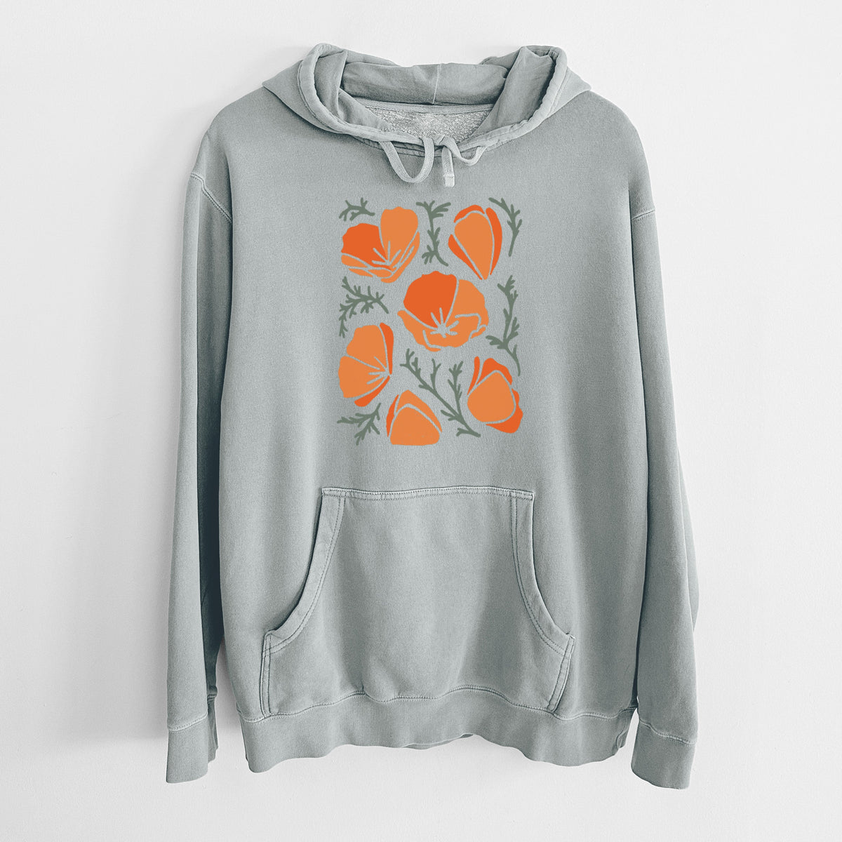 Poppy Vibes - Unisex Pigment Dyed Hoodie