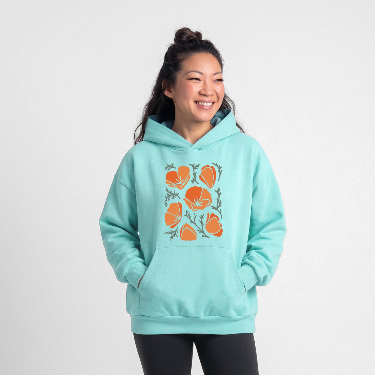 Poppy Vibes  - Statement Midweight Hoodie