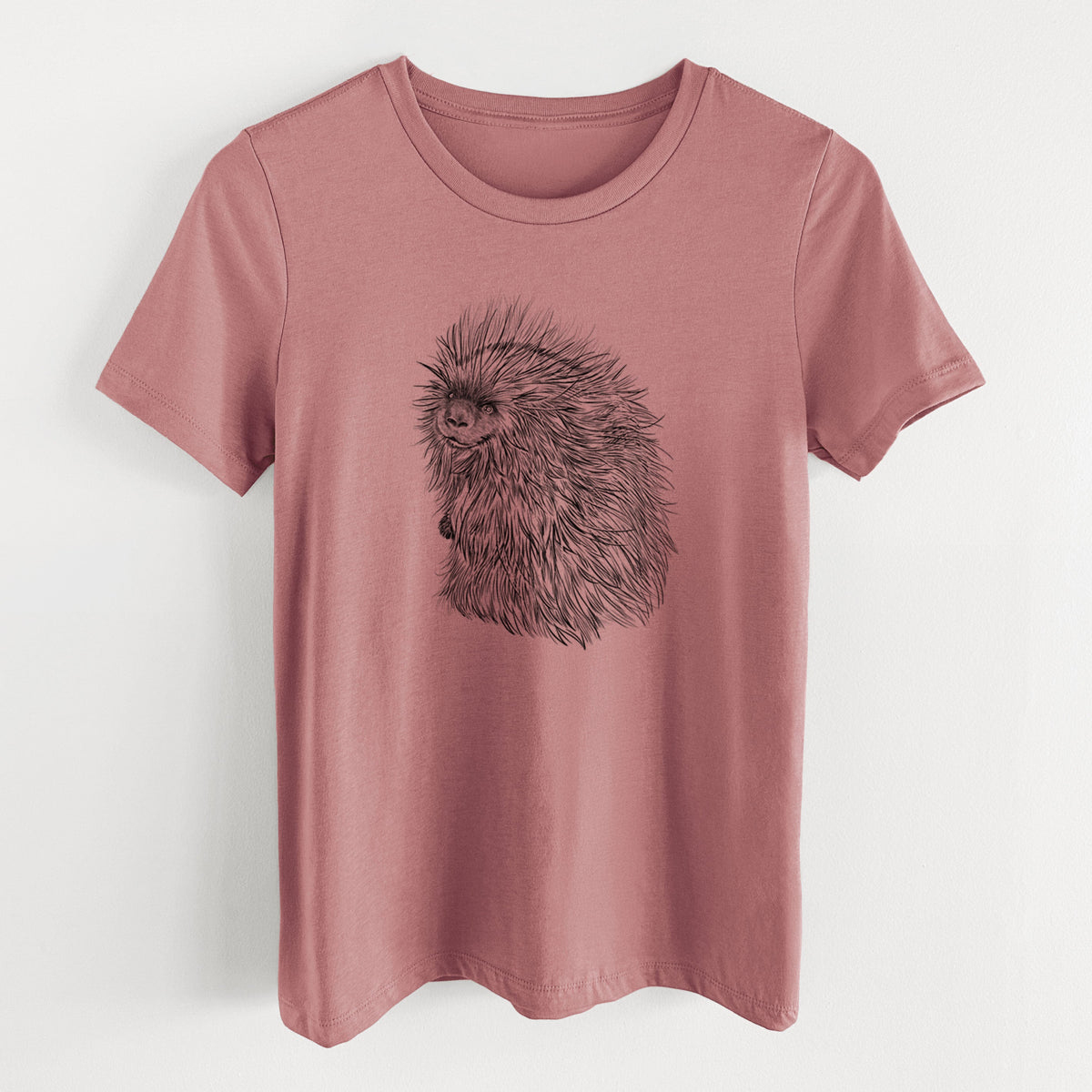 North American Porcupine - Erethizon dorsatum - Women's Lightweight Relaxed Fit 100% Cotton Crewneck
