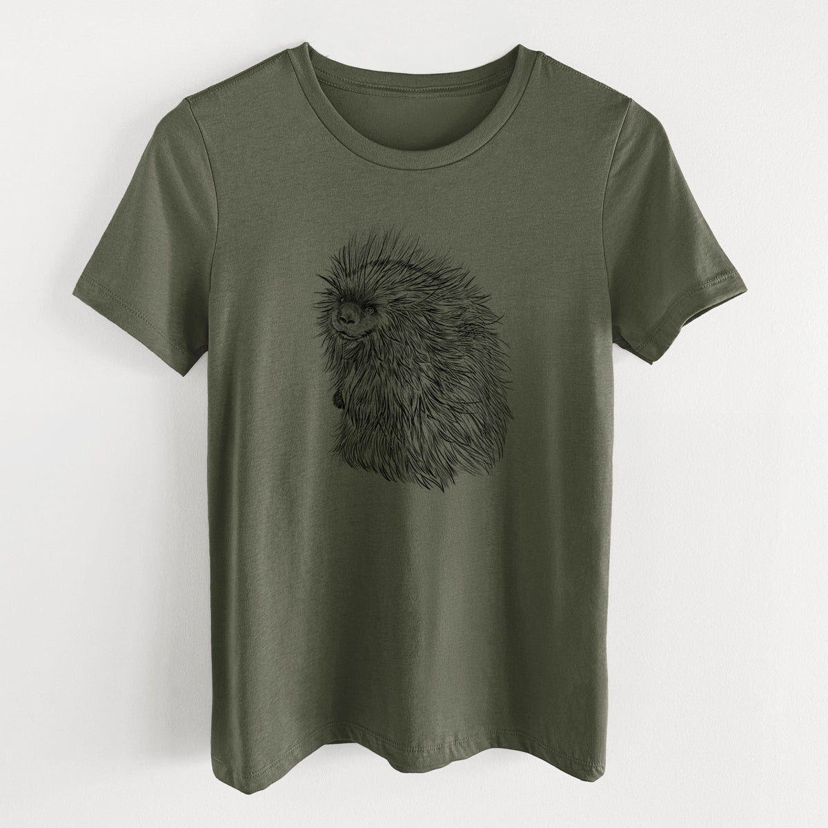 North American Porcupine - Erethizon dorsatum - Women's Lightweight Relaxed Fit 100% Cotton Crewneck