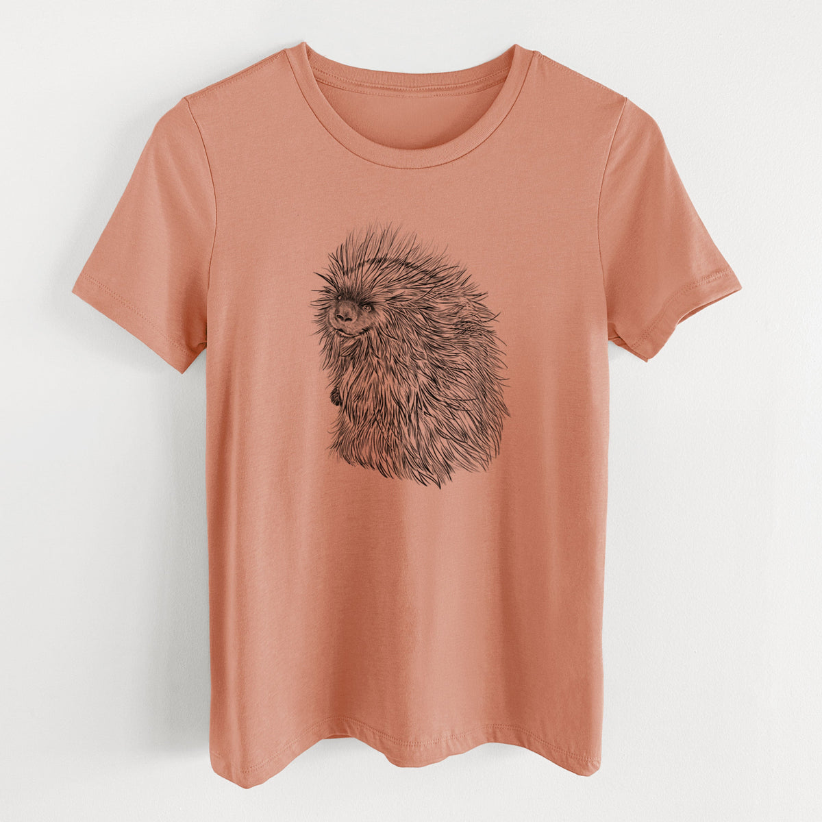North American Porcupine - Erethizon dorsatum - Women's Lightweight Relaxed Fit 100% Cotton Crewneck