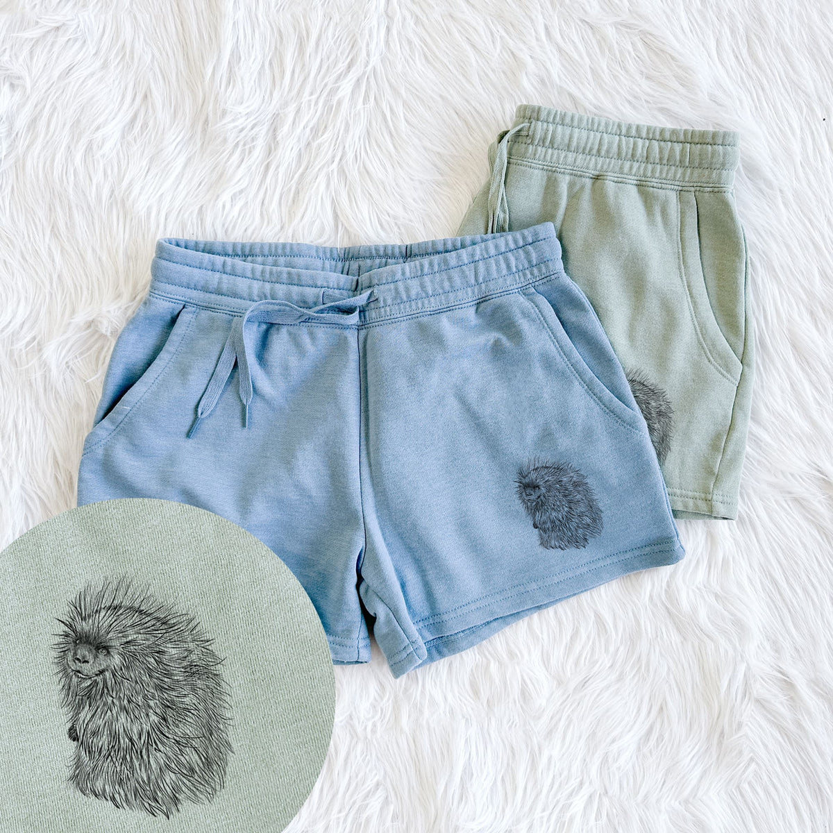 North American Porcupine - Erethizon dorsatum - Women's Cali Wave Shorts