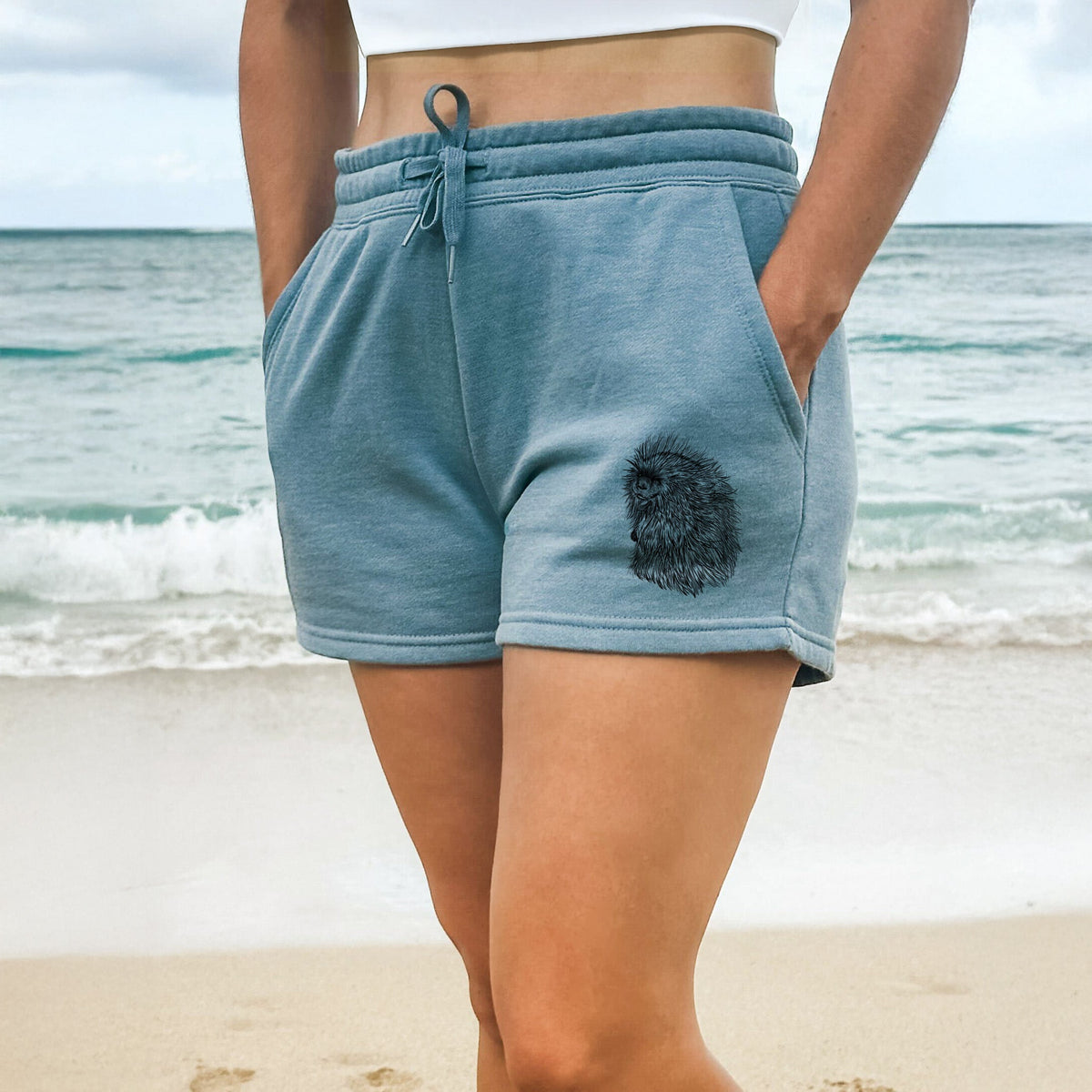 North American Porcupine - Erethizon dorsatum - Women's Cali Wave Shorts