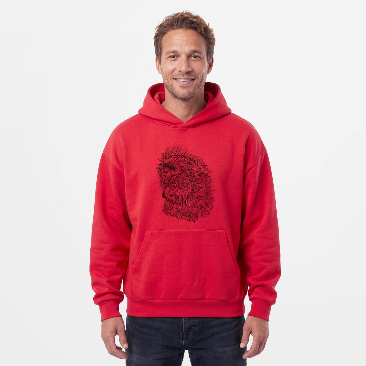 North American Porcupine - Erethizon dorsatum  - Statement Midweight Hoodie