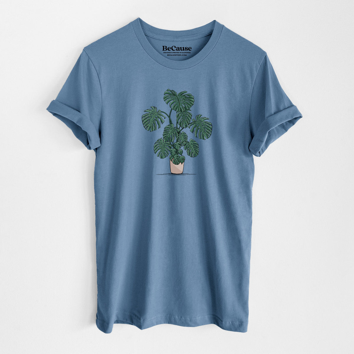 Potted Monstera Plant - Lightweight 100% Cotton Unisex Crewneck