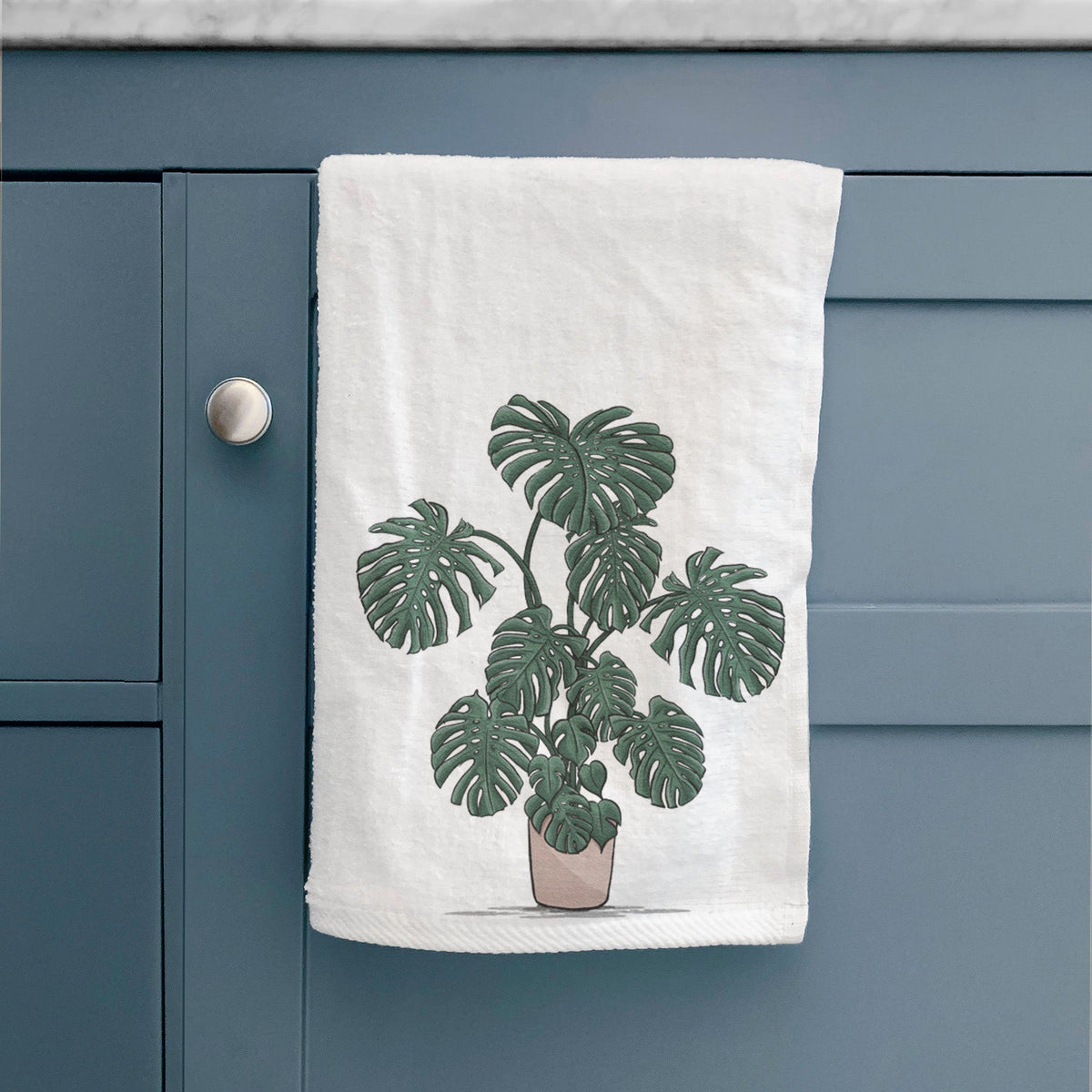 Potted Monstera Plant Premium Hand Towel