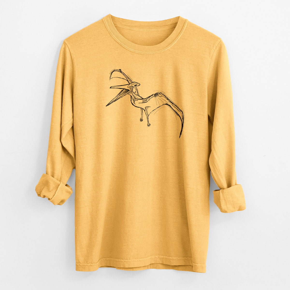 Pteranodon Longiceps - Men's Heavyweight 100% Cotton Long Sleeve