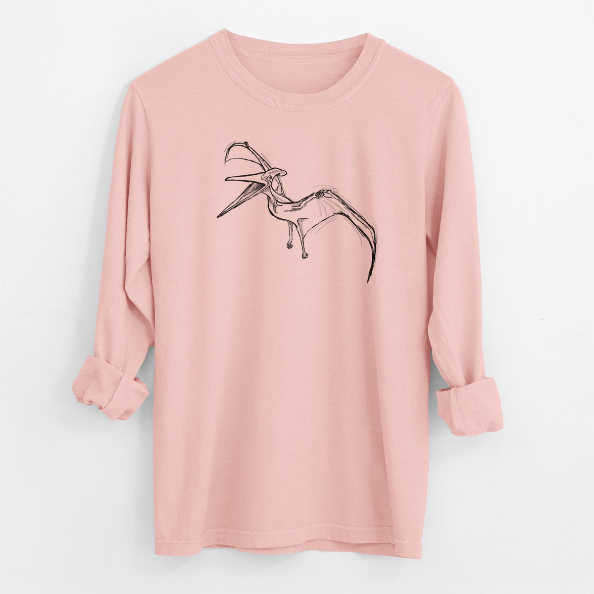 Pteranodon Longiceps - Men's Heavyweight 100% Cotton Long Sleeve