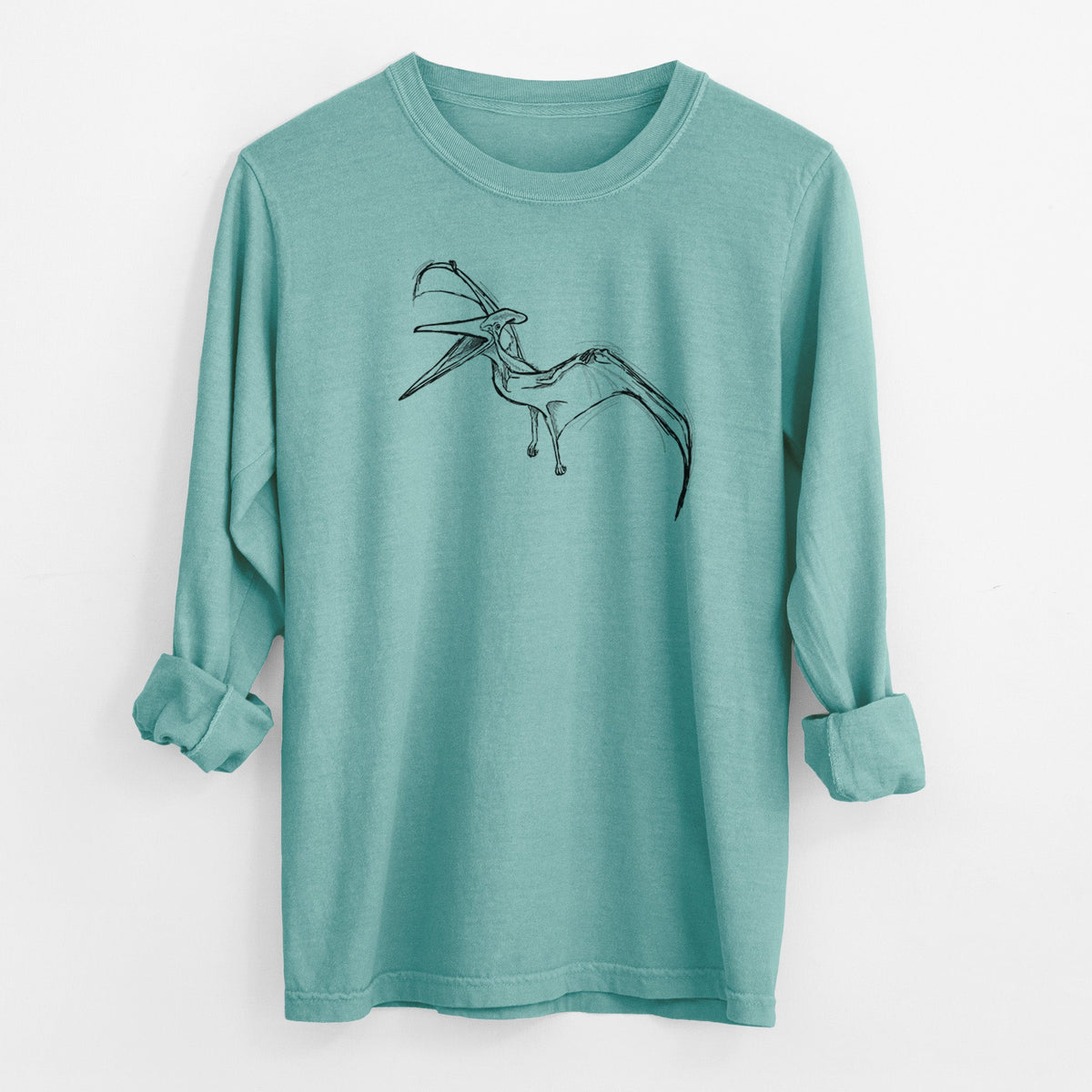 Pteranodon Longiceps - Men's Heavyweight 100% Cotton Long Sleeve
