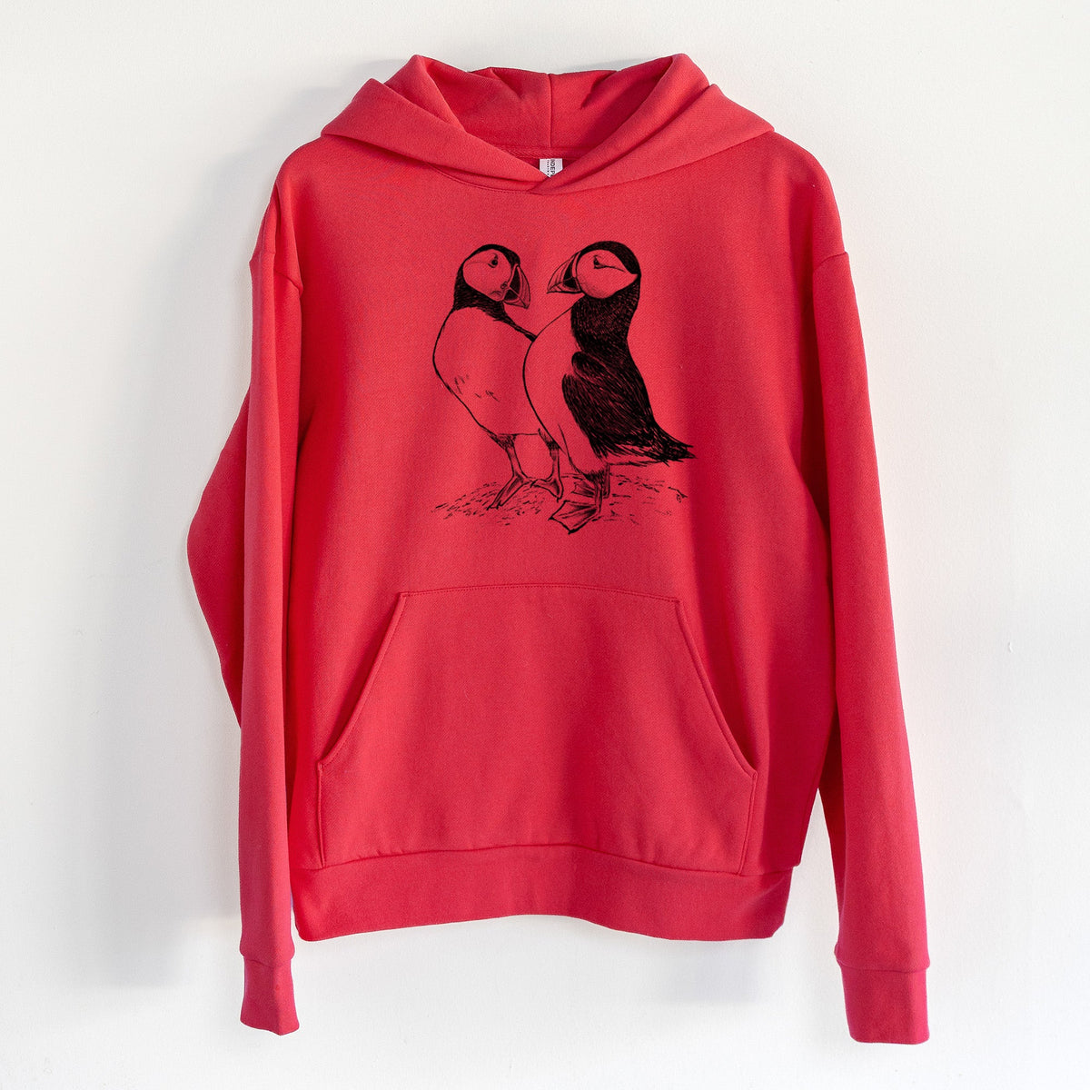 Atlantic Puffins Pair - Fratercula arctica  - Statement Midweight Hoodie