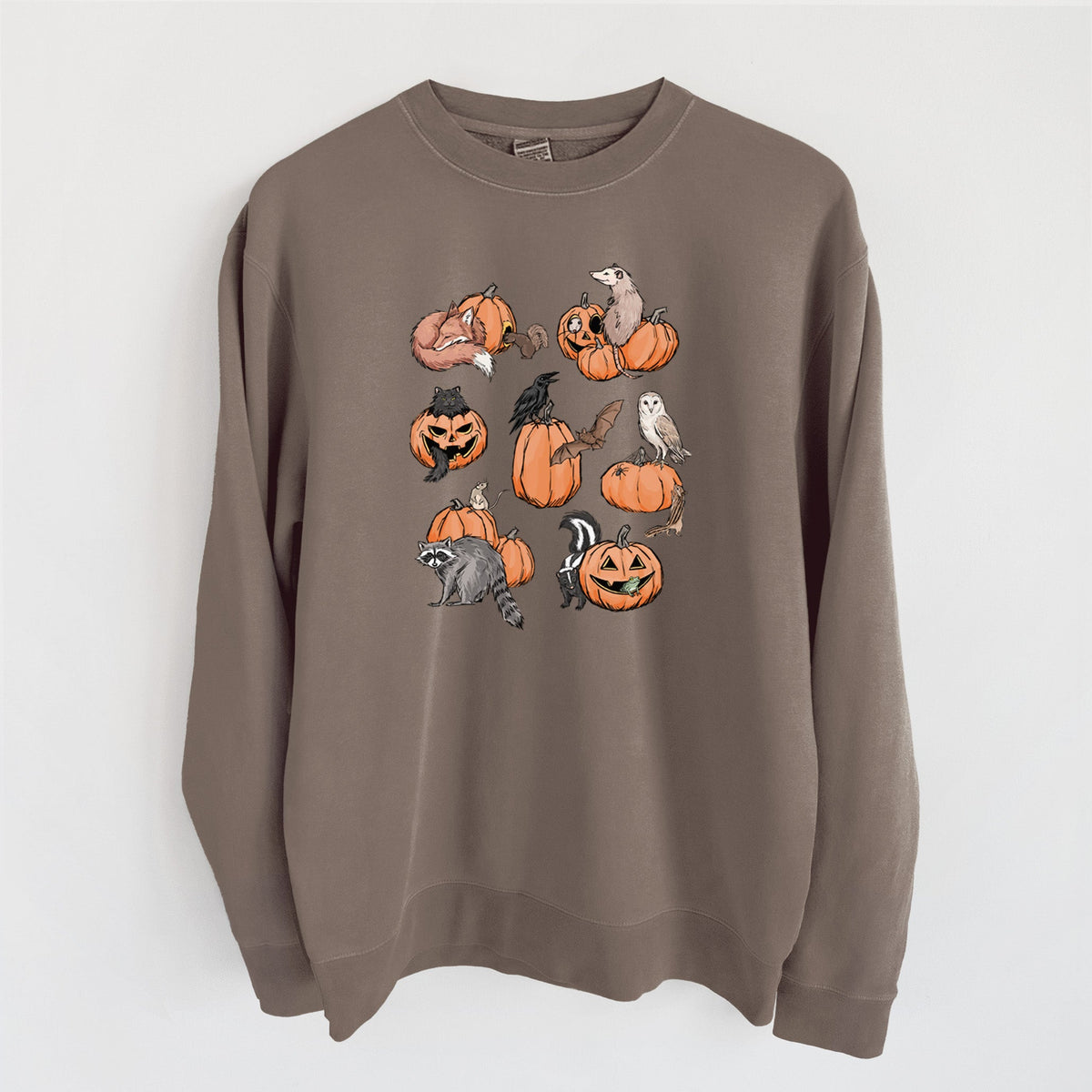 Woodland Pumpkin Patch Party - Unisex Pigment Dyed Crew Sweatshirt