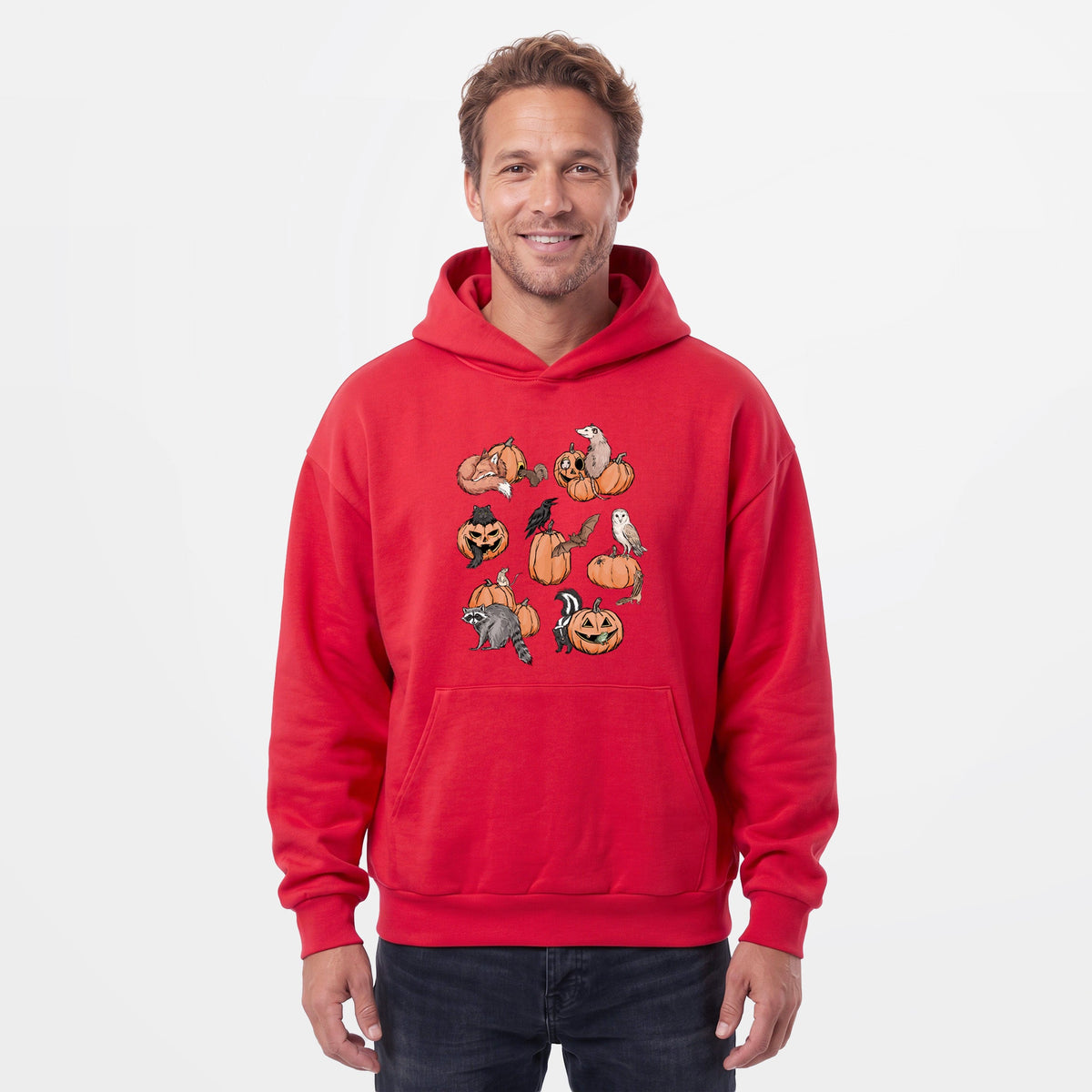 Woodland Pumpkin Patch Party  - Statement Midweight Hoodie