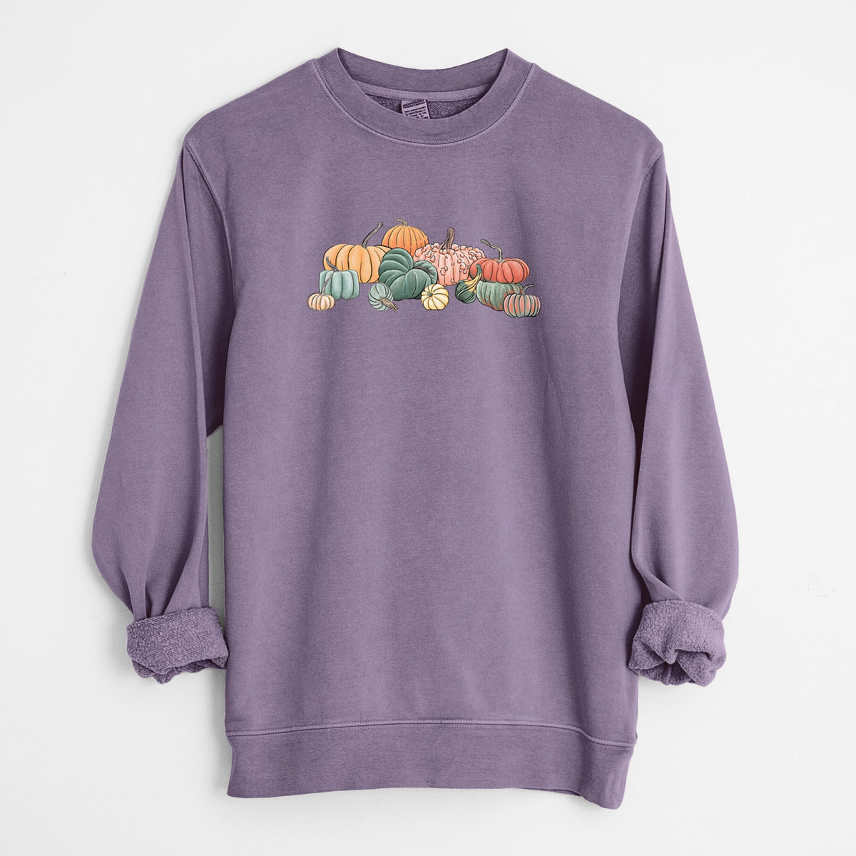 Pumpkin Harvest - Unisex Pigment Dyed Crew Sweatshirt