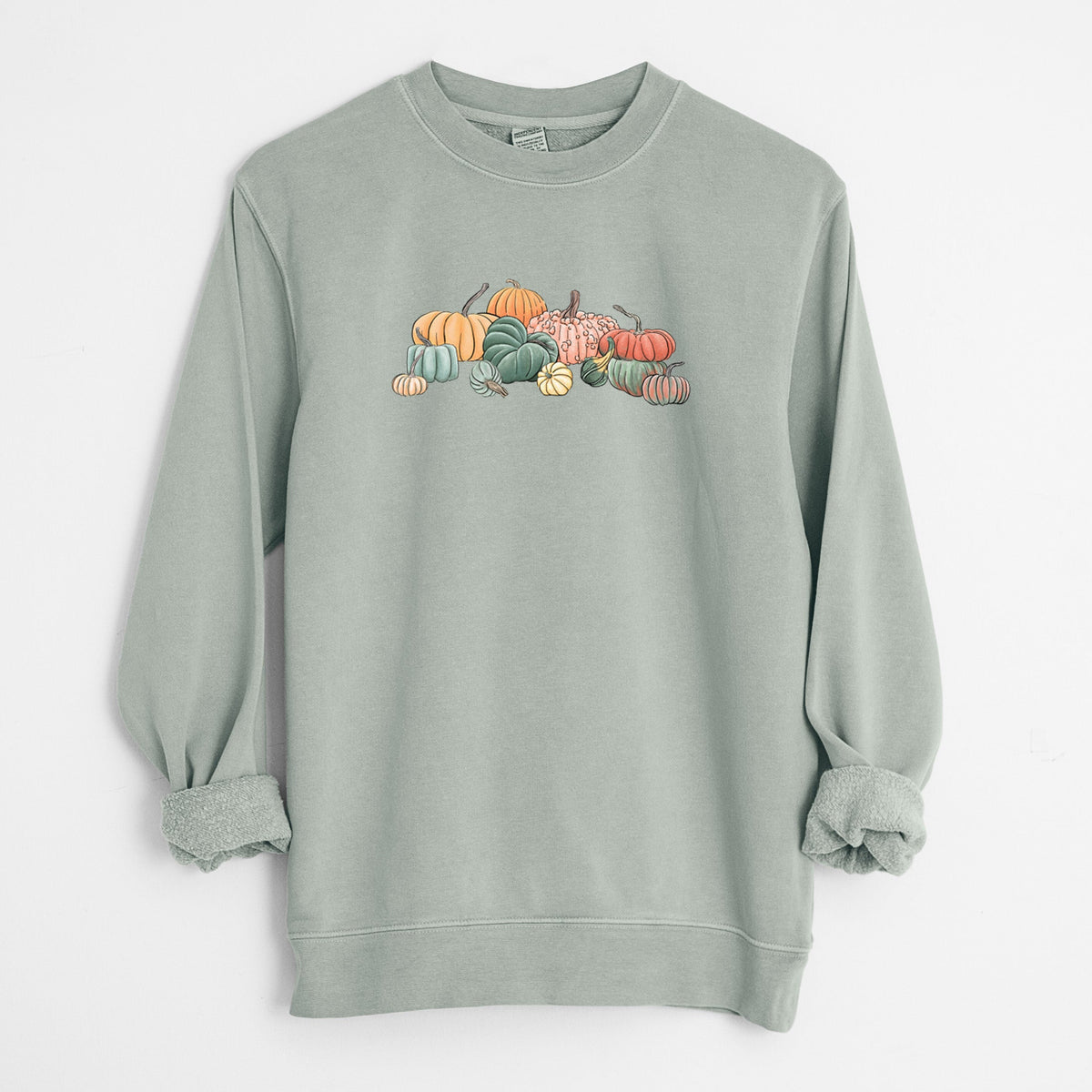 Pumpkin Harvest - Unisex Pigment Dyed Crew Sweatshirt