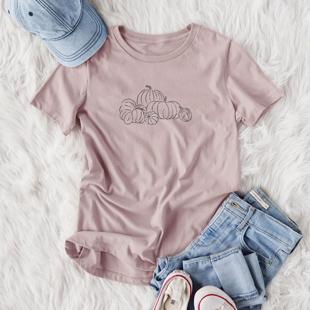Pumpkins - Women's Lightweight Relaxed Fit 100% Cotton Crewneck