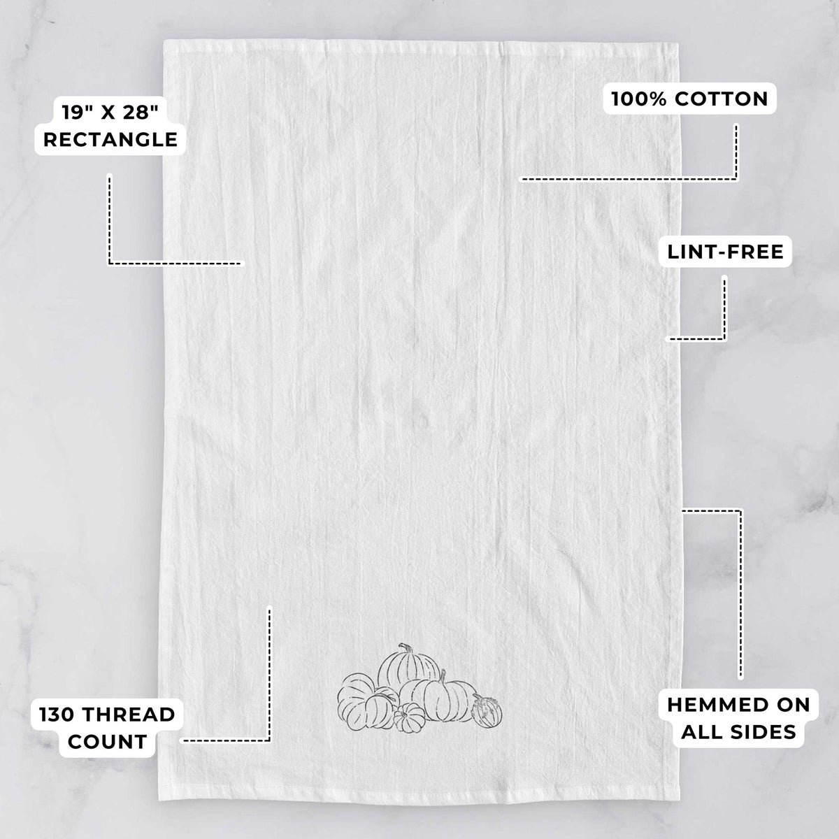 Pumpkins Tea Towel