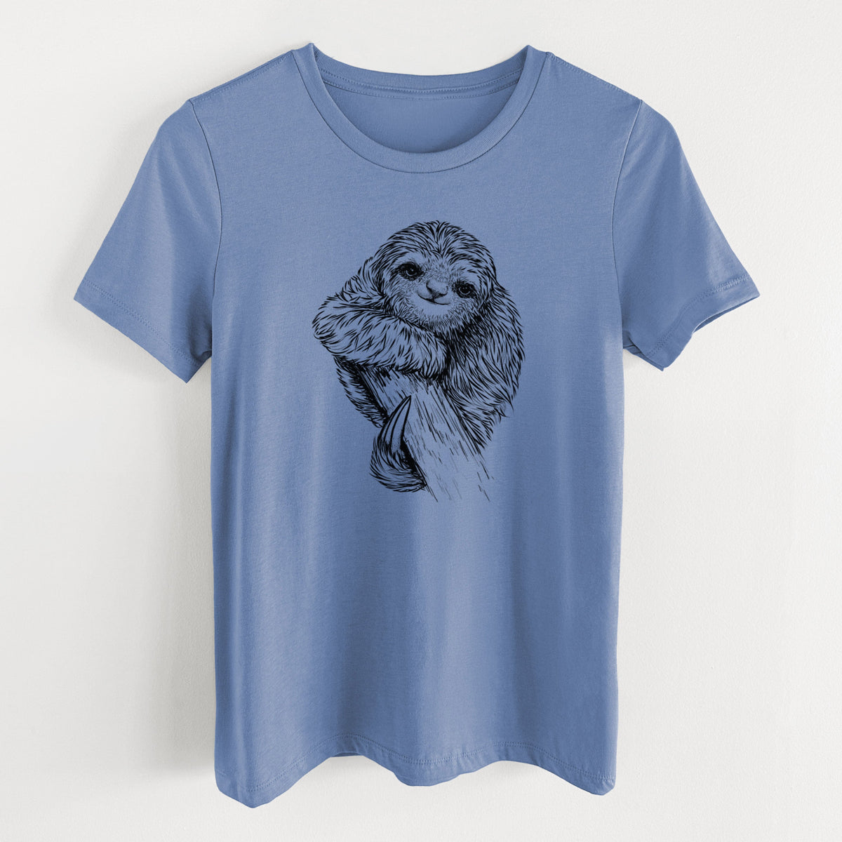 Pygmy Three-toed Sloth - Bradypus pygmaeus - Women's Lightweight Relaxed Fit 100% Cotton Crewneck