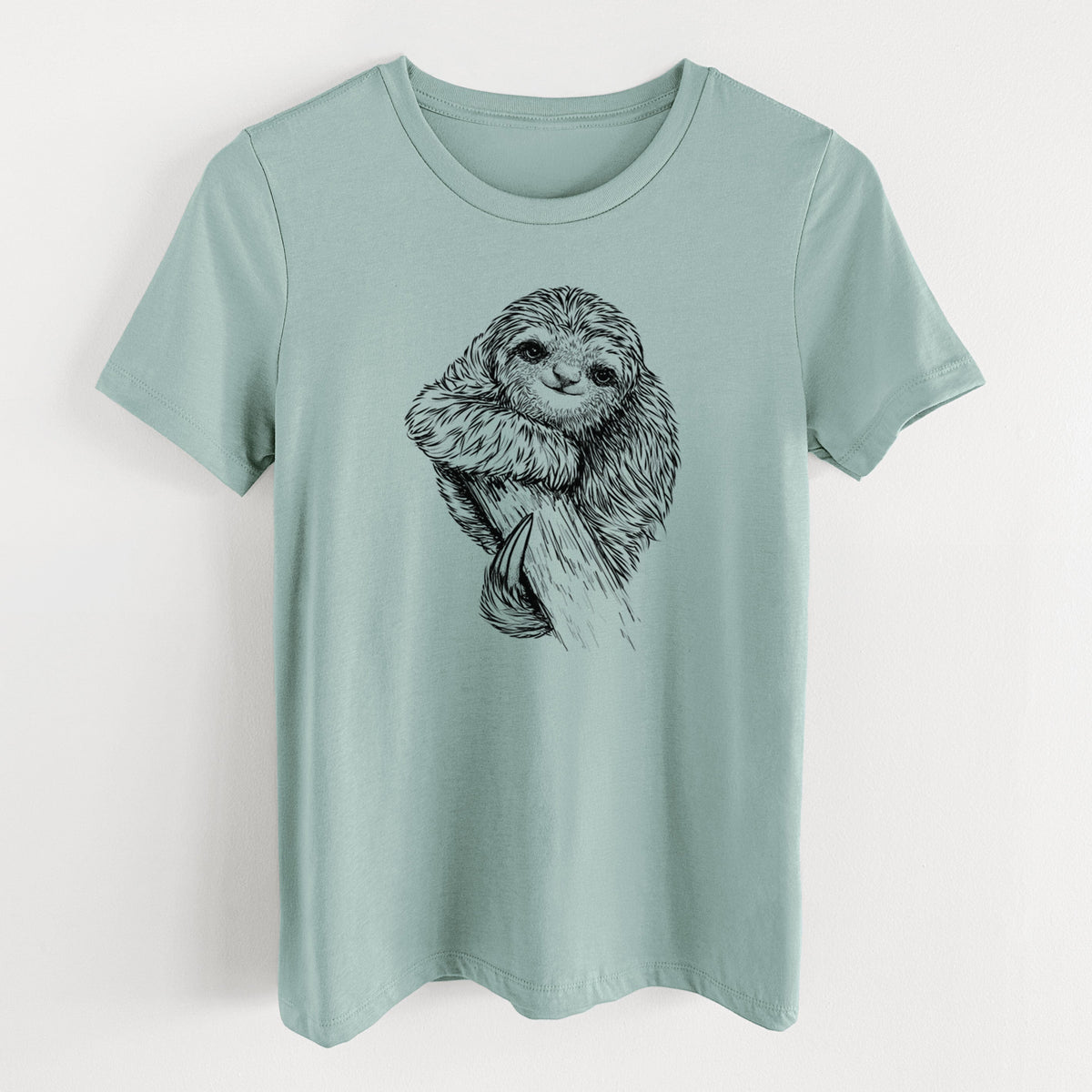Pygmy Three-toed Sloth - Bradypus pygmaeus - Women's Lightweight Relaxed Fit 100% Cotton Crewneck