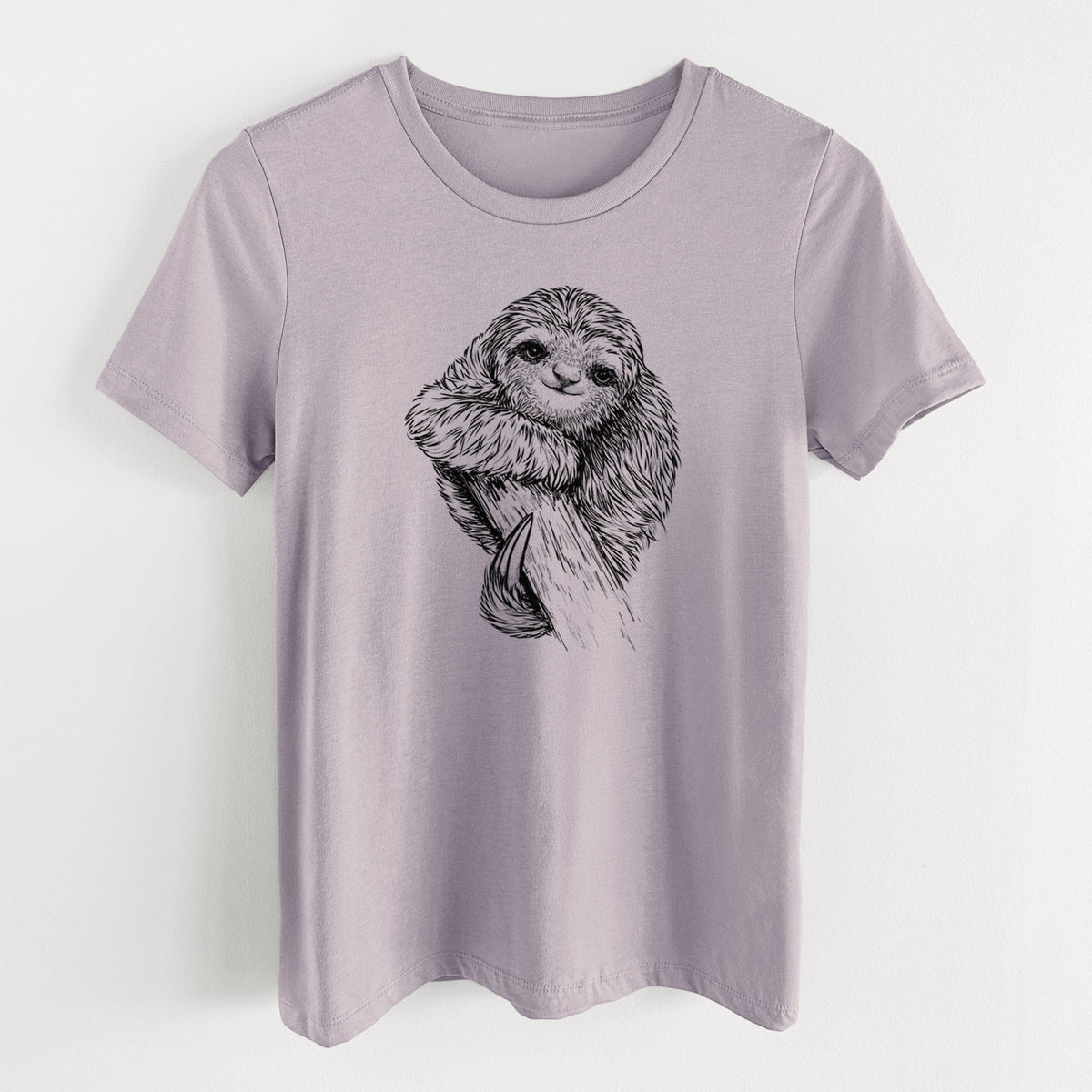 Pygmy Three-toed Sloth - Bradypus pygmaeus - Women's Lightweight Relaxed Fit 100% Cotton Crewneck
