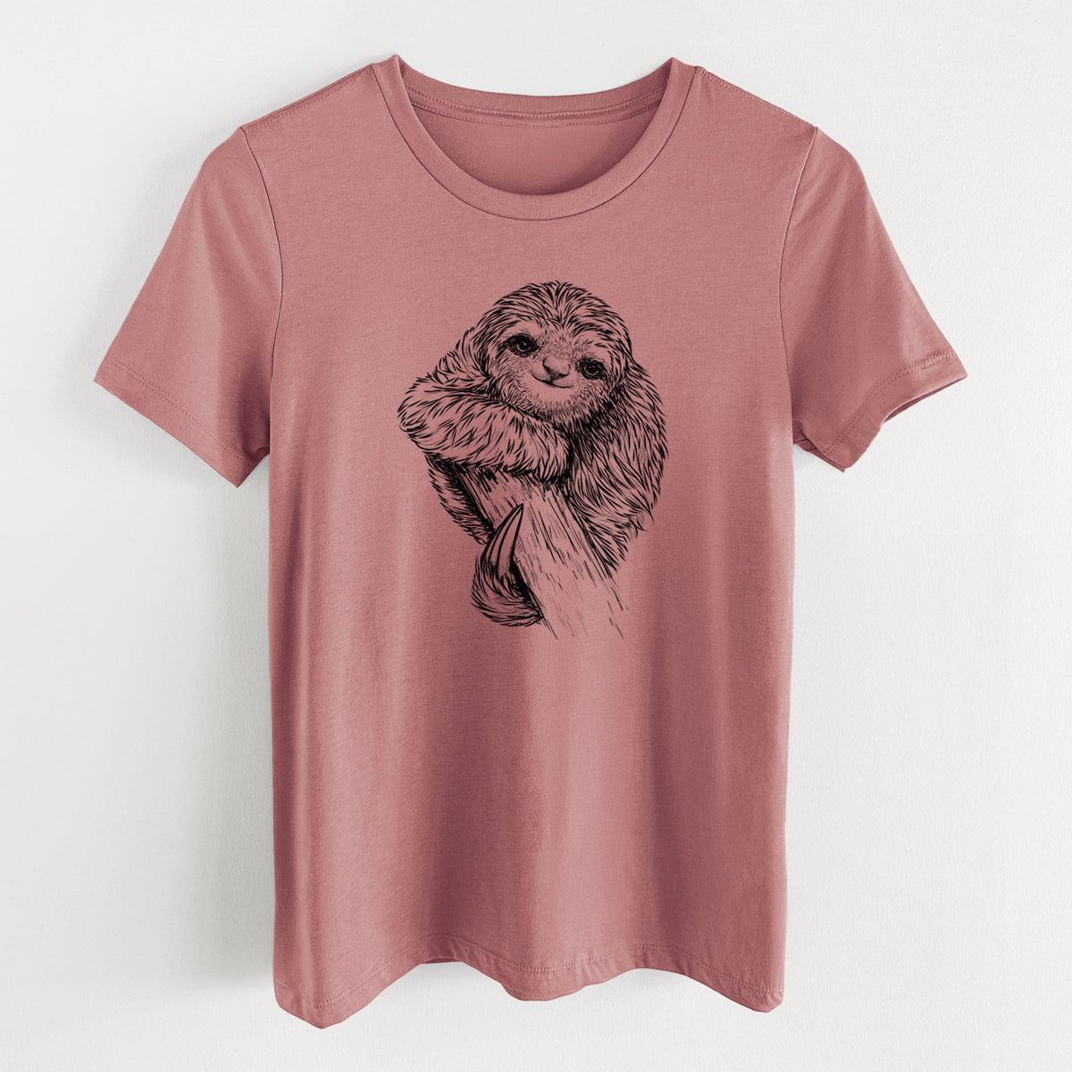 Pygmy Three-toed Sloth - Bradypus pygmaeus - Women's Lightweight Relaxed Fit 100% Cotton Crewneck