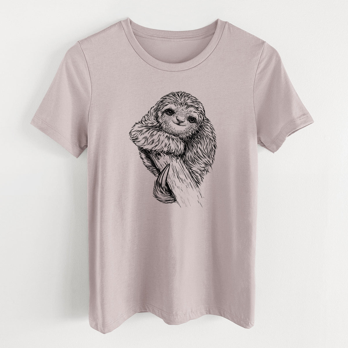 Pygmy Three-toed Sloth - Bradypus pygmaeus - Women's Lightweight Relaxed Fit 100% Cotton Crewneck