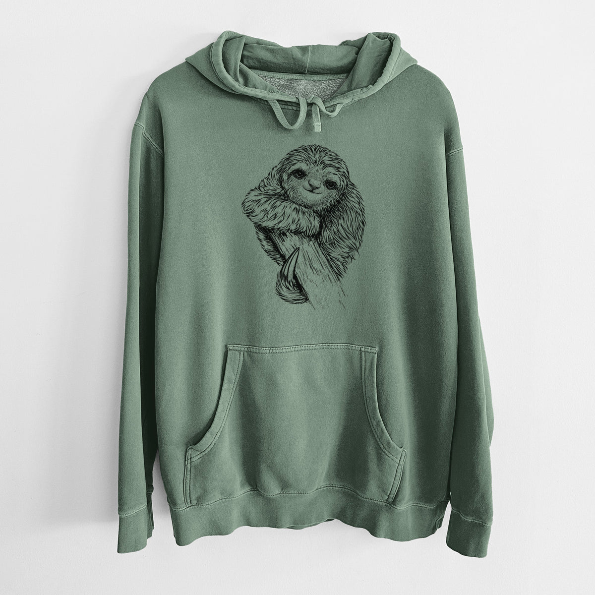 Pygmy Three-toed Sloth - Bradypus pygmaeus - Unisex Pigment Dyed Hoodie