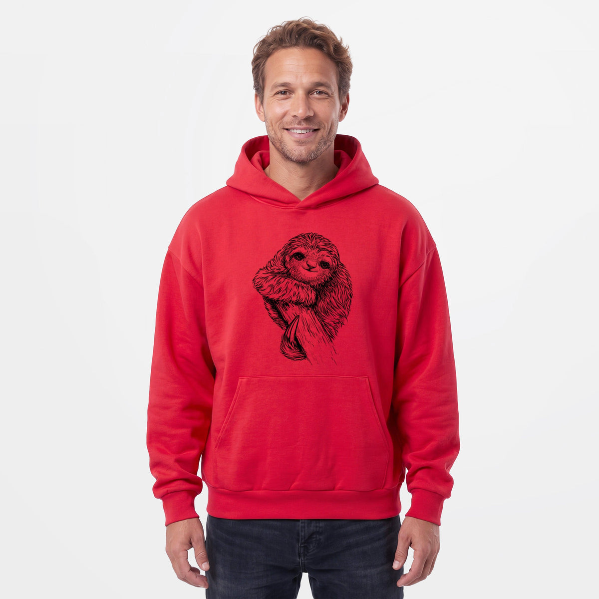 Pygmy Three-toed Sloth - Bradypus pygmaeus  - Statement Midweight Hoodie