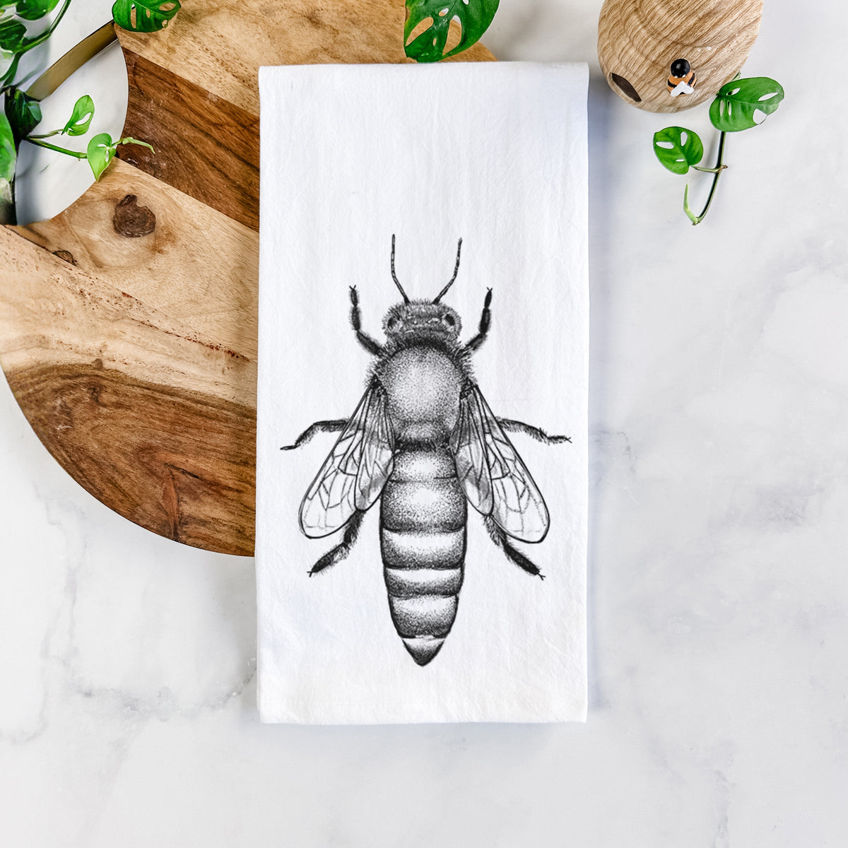 Queen Bee Apis Mellifera Tea Towel