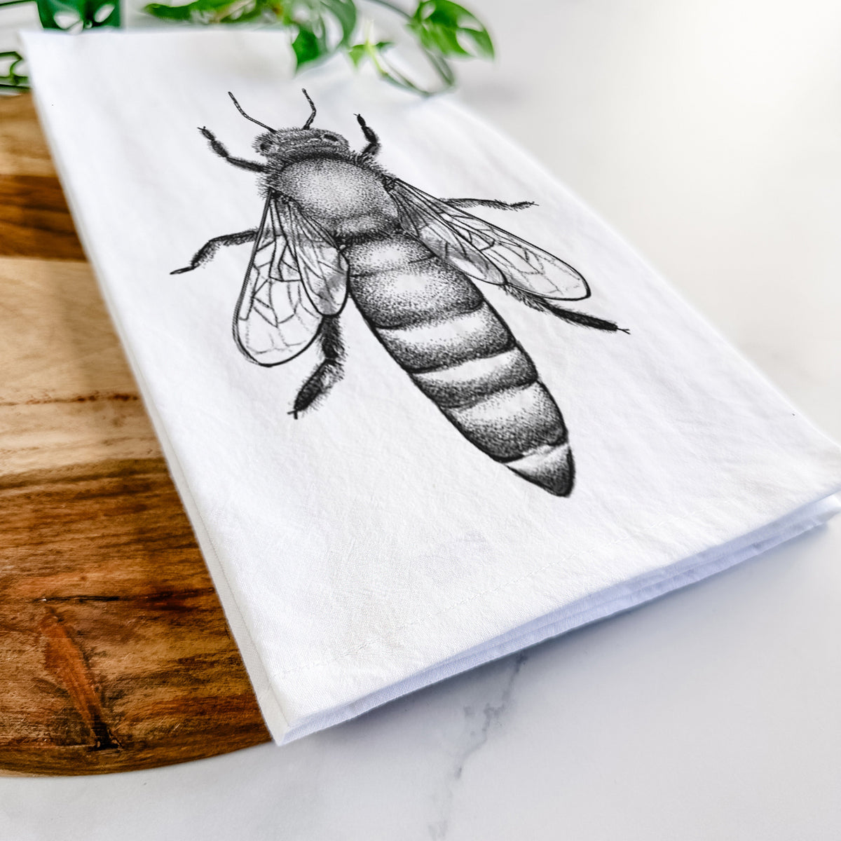 Queen Bee Apis Mellifera Tea Towel