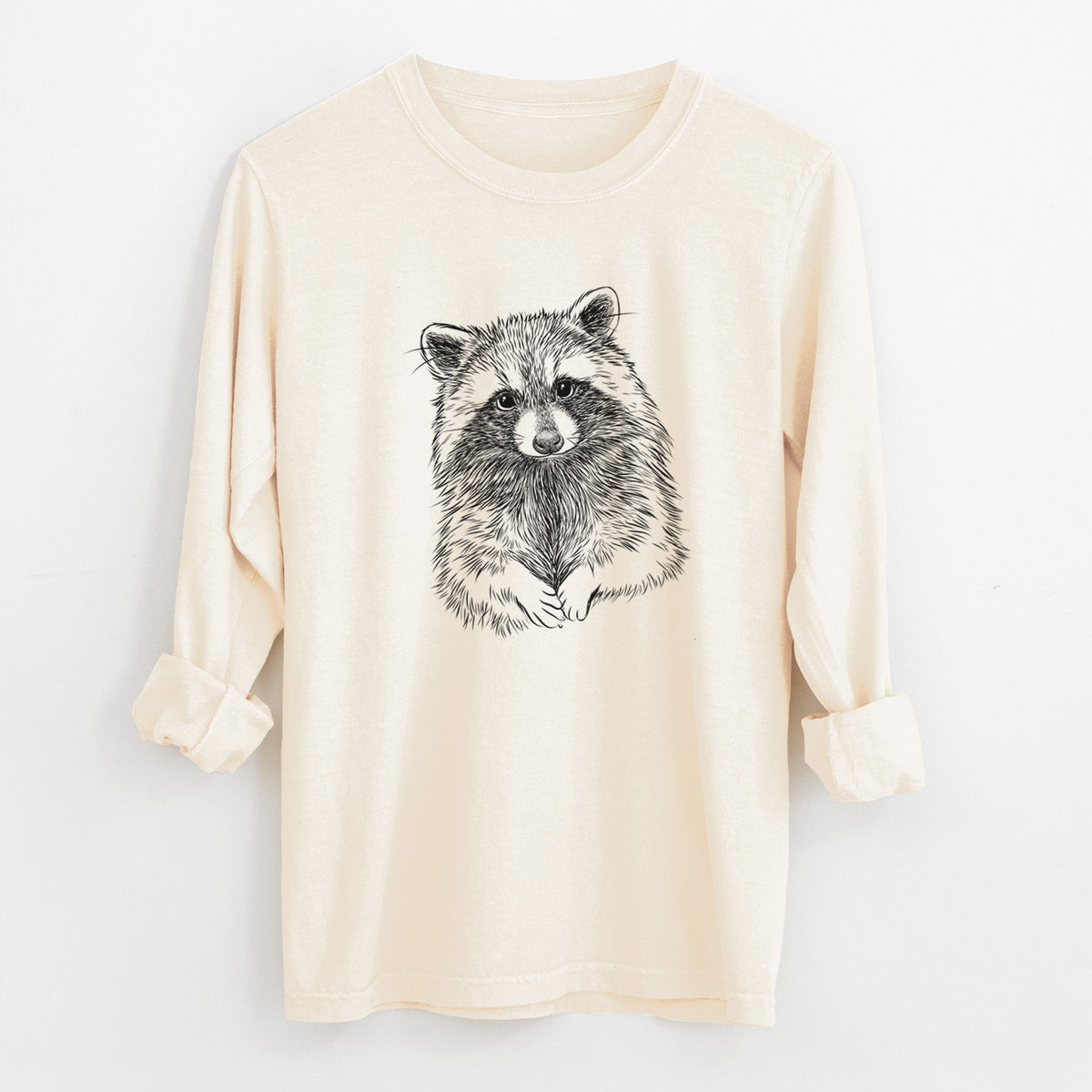 Raccoon - Procyon lotor - Unisex Comfort Colors 100% Cotton Long Sleeve